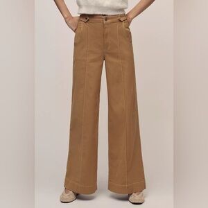 ❤️HP❤️ NWT Size 10P - Anthropologie Linen Cotton High-Rise Wide-Leg Pants